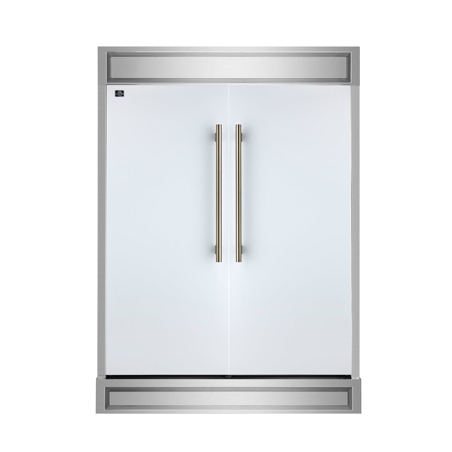Forno Maderno 2-28-Inch Wide Convertible Refrigerator/Freezer in White, Decorative Trim, 27.2 cu.ft, 84-Inch High, ENERGY STAR Certified