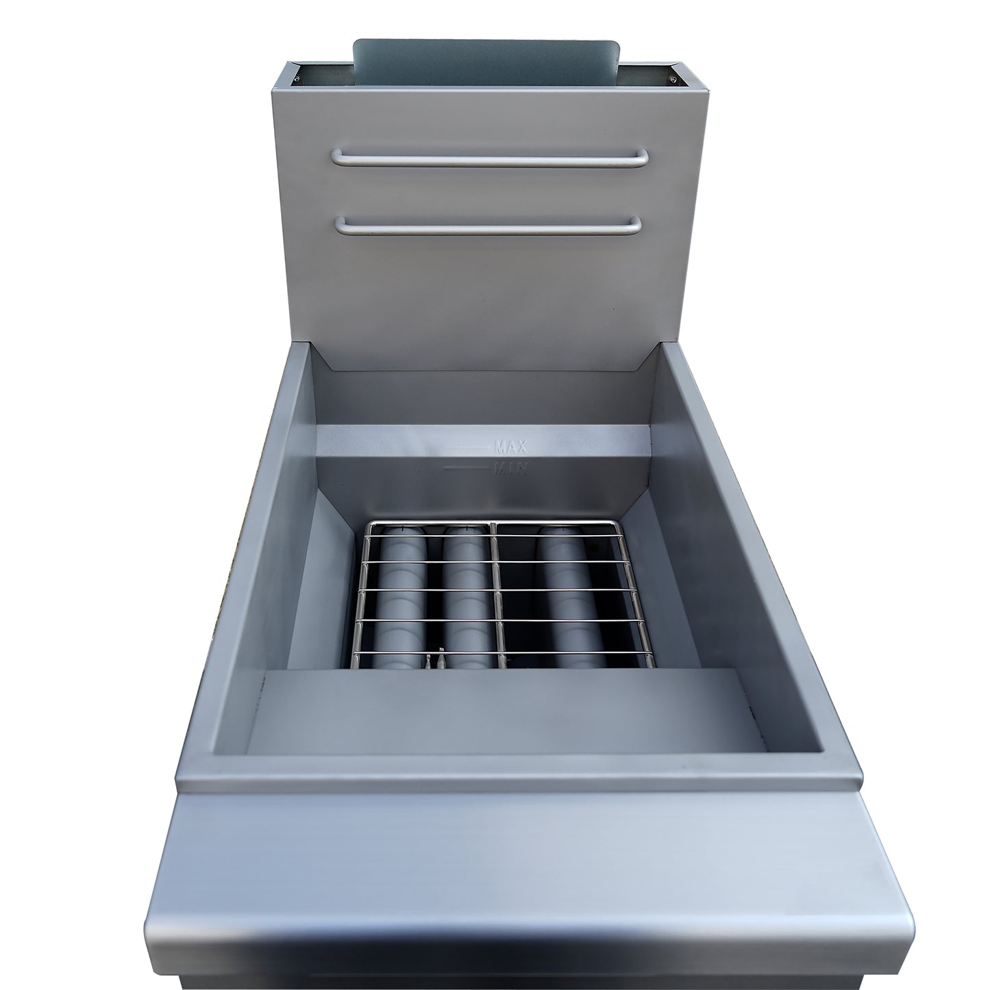 FORNO Commerciale Natural Gas Deep Fryer, 4 Burners 120,000 BTU, 50 lbs Oil Capacity