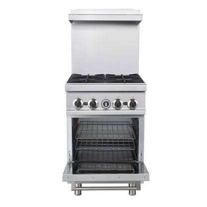 Forno Commerciale 24 Inch Gas Range with 4 Burners