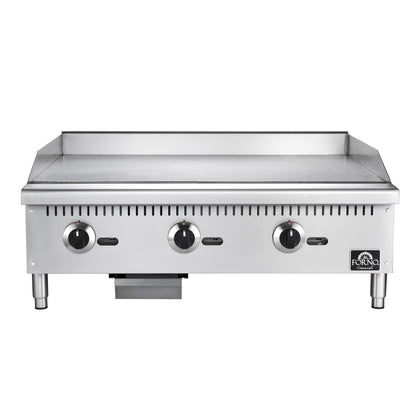 Forno Commerciale 36 Inch Gas Griddle, 3 Burners