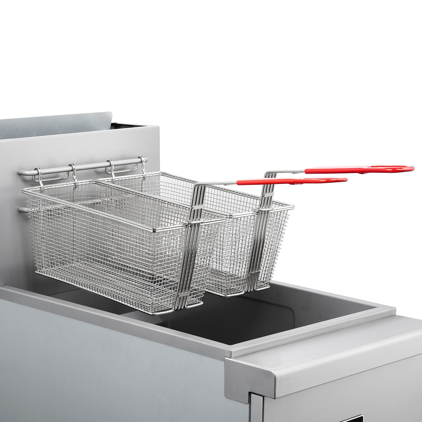 FORNO Commerciale Propane Gas Deep Fryer, 3 Burners 90,000 BTU, 40 lbs Oil Capacity