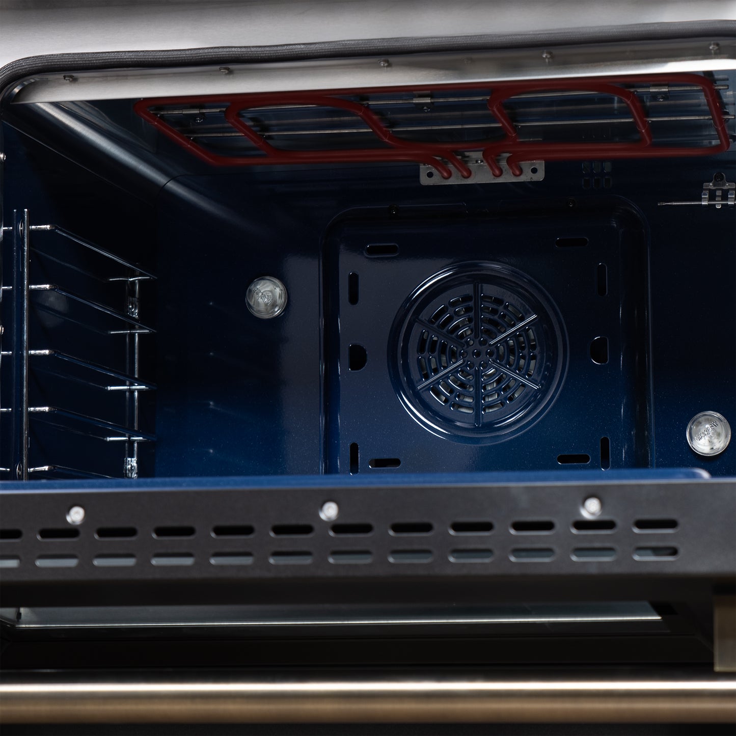 Forno Massimo 48 Inch Freestanding Dual Fuel Range in Black with Antique Brass Accessories, 8 Burners, 6.58 cu. ft. Convection Oven