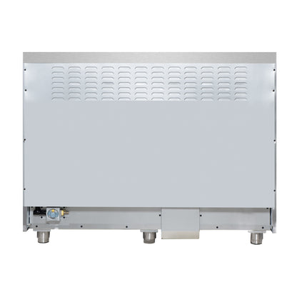 Forno Massimo 48 Inch Freestanding Dual Fuel Range in White with Antique Brass Accessories, 8 Burners, 6.58 cu. ft. Convection Oven