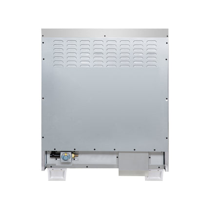 Forno Capriasca 30 Inch Freestanding French Door Dual Fuel Range in Black with Antique Brass Accessories, 5 Burners, True Convection Oven