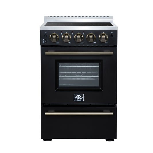 Forno Loiano 24 Inch Freestanding Electric Range in Black