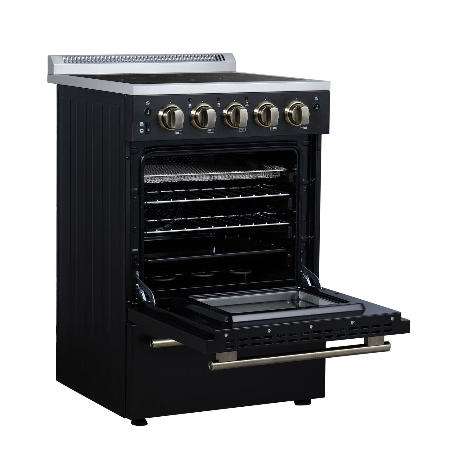 Forno Loiano 24 Inch Freestanding Electric Range in Black