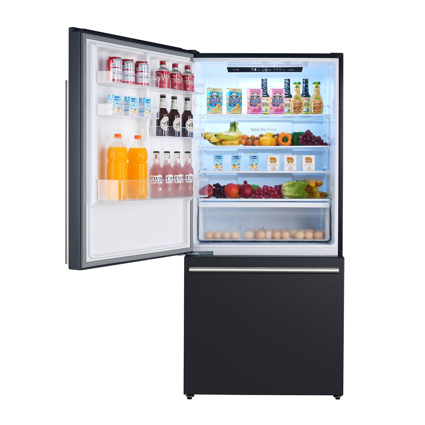 Forno Milano Espresso 31-Inch Black Bottom Freezer Refrigerator, 17.2 Cu. Ft., Energy-Efficient, No Frost, Built-In Ice Maker