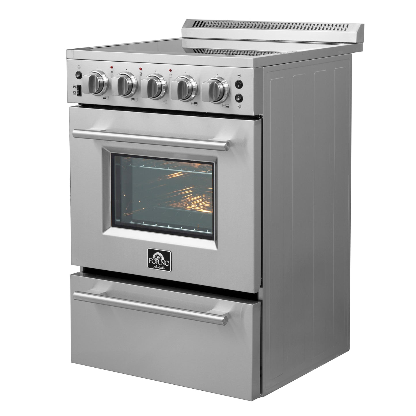 Forno Loiano 24-Inch Freestanding Electric Range, Canada Version, No Rotisserie Function, Plug and Cord Included