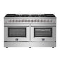Forno Galiano 60-Inch Freestanding Dual Fuel Range, 10 Burners, Double Convection Ovens