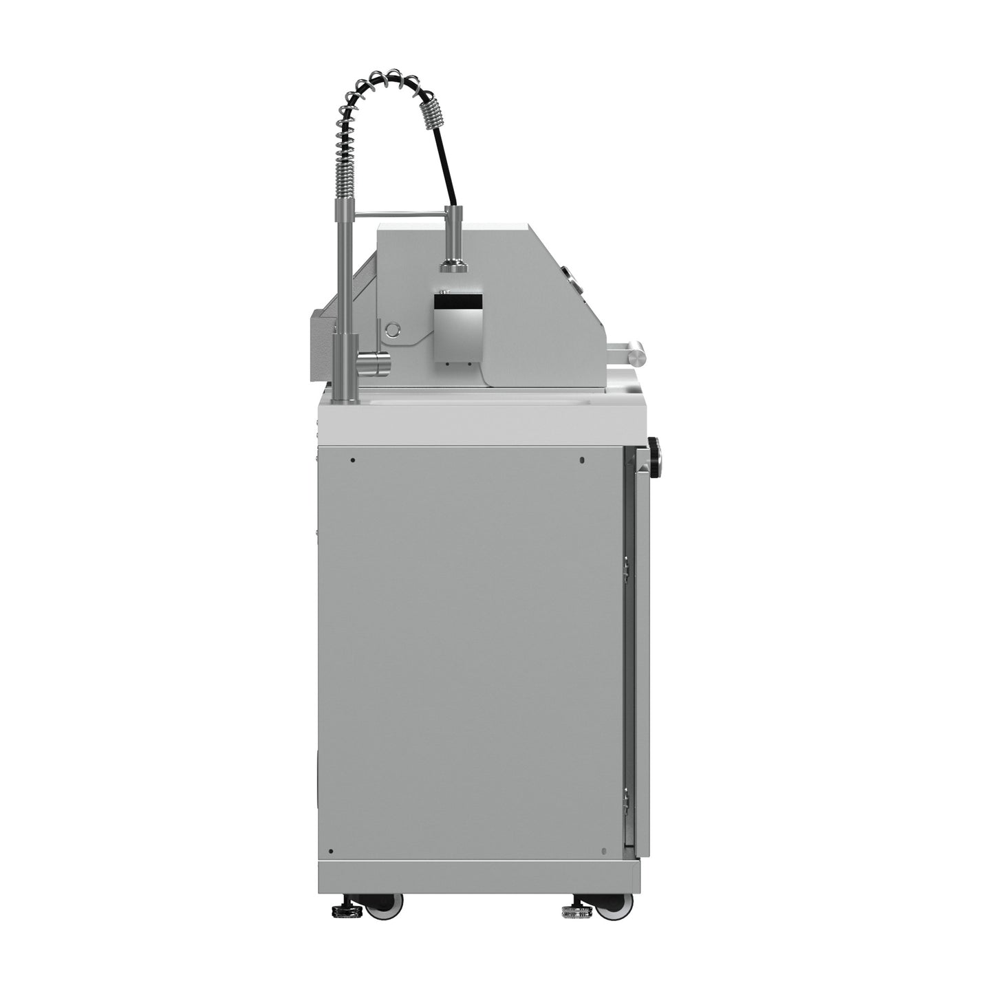 FORNO Bulnes 30-Inch BBQ, 60,000 BTU, 3 Burners with Sear & Rotisserie Infrared Burners, Stainless Steel Outdoor Kitchen with 1.8 cu.ft. Beverage Center & White Sintered Stone Countertops