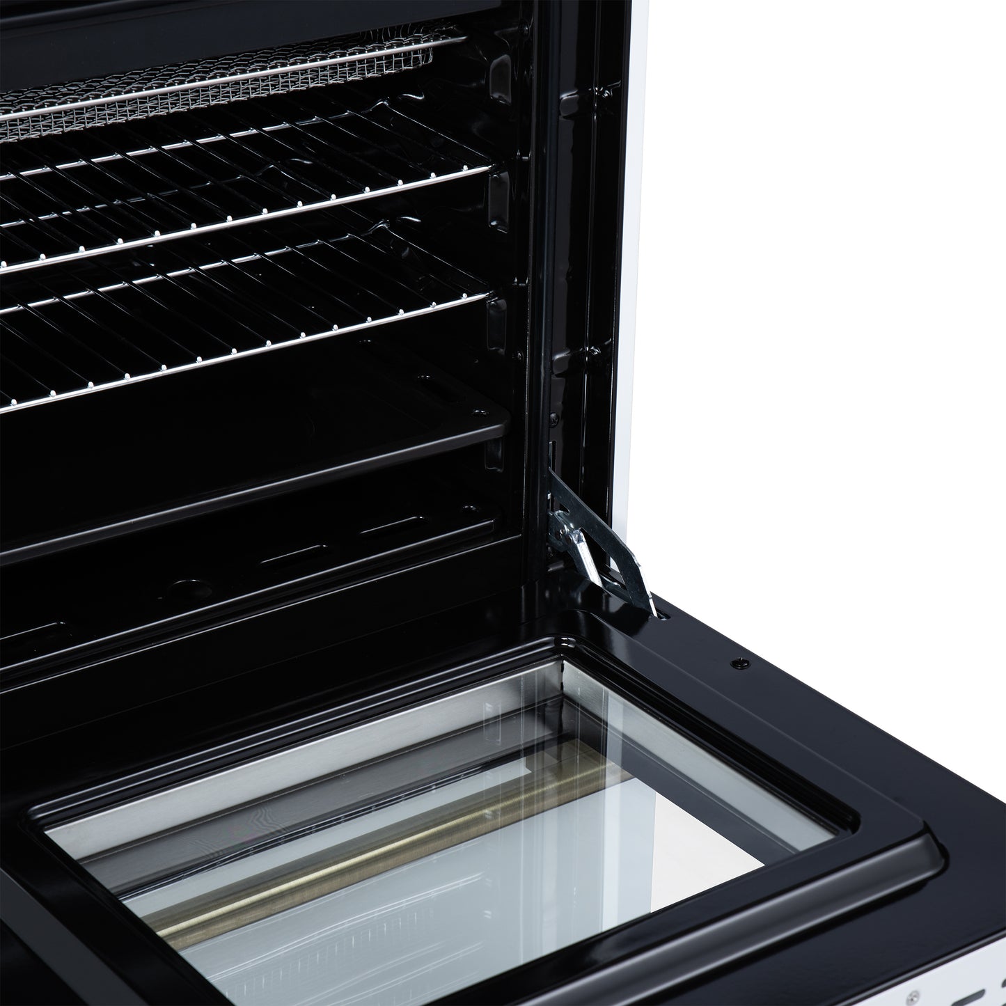 Forno Breno 24 Inch Freestanding Gas Range in White with Antique Brass, Compact Design