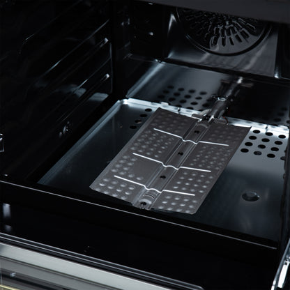 Forno Breno 24 Inch Freestanding Gas Range in Black with Antique Brass, Plug Included, Energy Efficient