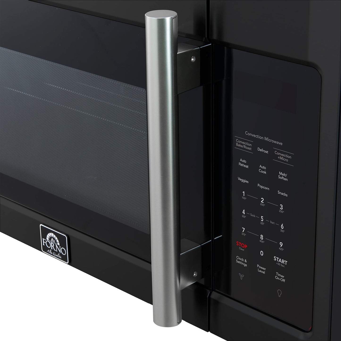 Forno Fornace 30-Inch Over the Range Convection Microwave, Black – 1.5 cu.ft, 300 CFM Vent, Touch Control, LED Light