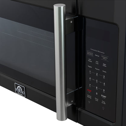 Forno Fornace 30-Inch Over the Range Convection Microwave, Black – 1.5 cu.ft, 300 CFM Vent, Touch Control, LED Light