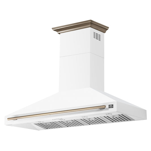 Forno Aria 60 Inch Wall-Mounted Range Hood in White