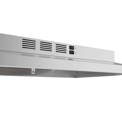 Forno Cappa 30-Inch Under Cabinet Range Hood, Stainless Steel, 200 CFM, Convertible, LED Lighting