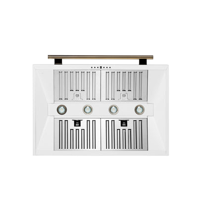 Forno Aria 36 Inch Wall-Mounted Range Hood in White