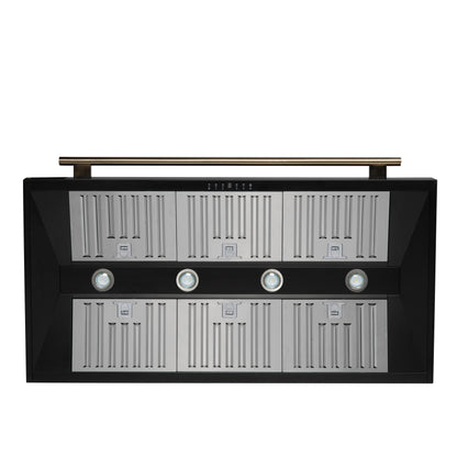Forno Aria 48 Inch Wall-Mounted Range Hood in Black