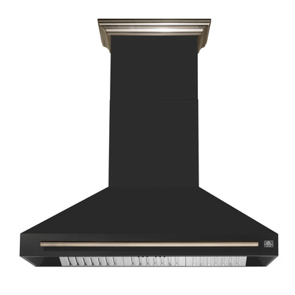 Forno Aria 48 Inch Wall-Mounted Range Hood in Black