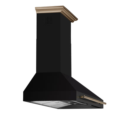 Forno Aria 48 Inch Wall-Mounted Range Hood in Black