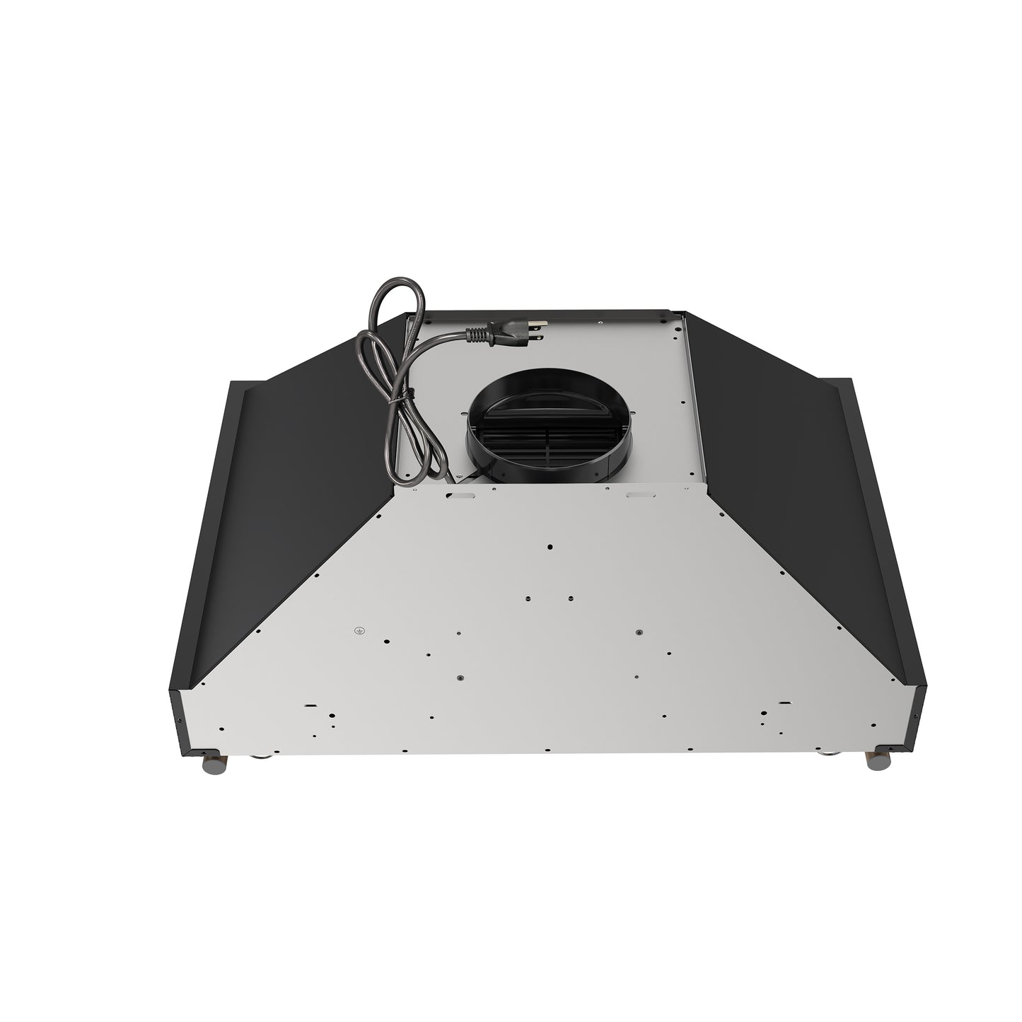 Forno Venezia 30 Inch Wall-Mounted Range Hood in Black with Touch Controls and Baffle Filters