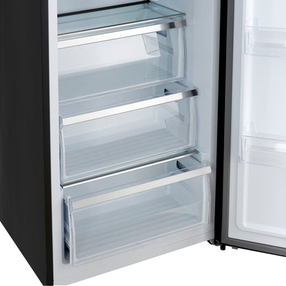 Forno Maderno 2-28-Inch Wide Convertible Refrigerator/Freezer in Black, Decorative Trim Grill, 27.2 cu.ft, 84-Inch High, ENERGY STAR Certified