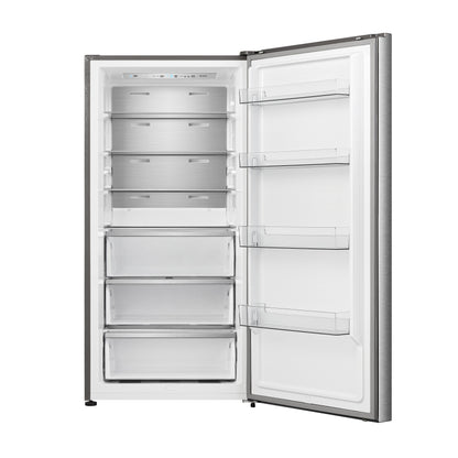 FORNO Maderno 28" Right Swing Convertible Freestanding Refrigerator/Freezer in Stainless Steel 13.6 cu.ft.