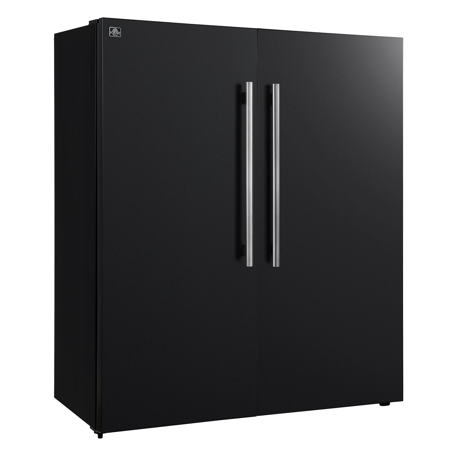 Forno Maderno 2-28-Inch Wide Convertible Refrigerator/Freezer in Black, Decorative Trim Grill, 27.2 cu.ft, 84-Inch High, ENERGY STAR Certified