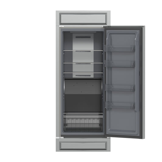 Forno Fortezza 32 Inch Right-Swing Convertible Refrigerator/Freezer with Trim Kit, Stainless Steel, Total No Frost