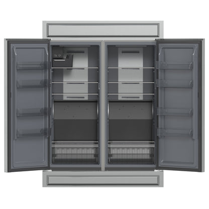 Forno Fortezza 60 Inch Convertible Refrigerator/Freezer with Modern Trim Kit, Stainless Steel, Total No Frost, with Automatic Ice Maker