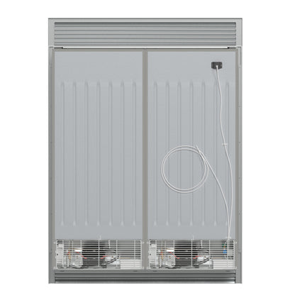 Forno Fortezza 60 Inch Convertible Refrigerator/Freezer with Trim Grill, Stainless Steel, Total No Frost, with Automatic Ice Maker