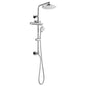 Forno Acqua AcquaFALL Shower, Polished Stainless Steel Finish, Overhead Rainfall Shower, Handheld Shower Head, Body Jets, 2.5 GPM Flow Rate