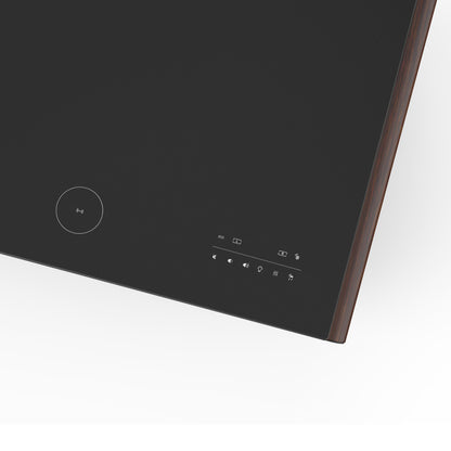 Forno Evoluto Tavolo 51-Inch Smart Coffee Table with Wood-Accent Sides – Dual Cooling Zones, Wireless Charging Pad & Built-In Bluetooth Speakers