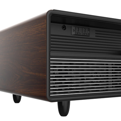 Forno Evoluto Tavolo 51-Inch Smart Coffee Table with Wood-Accent Sides – Dual Cooling Zones, Wireless Charging Pad & Built-In Bluetooth Speakers