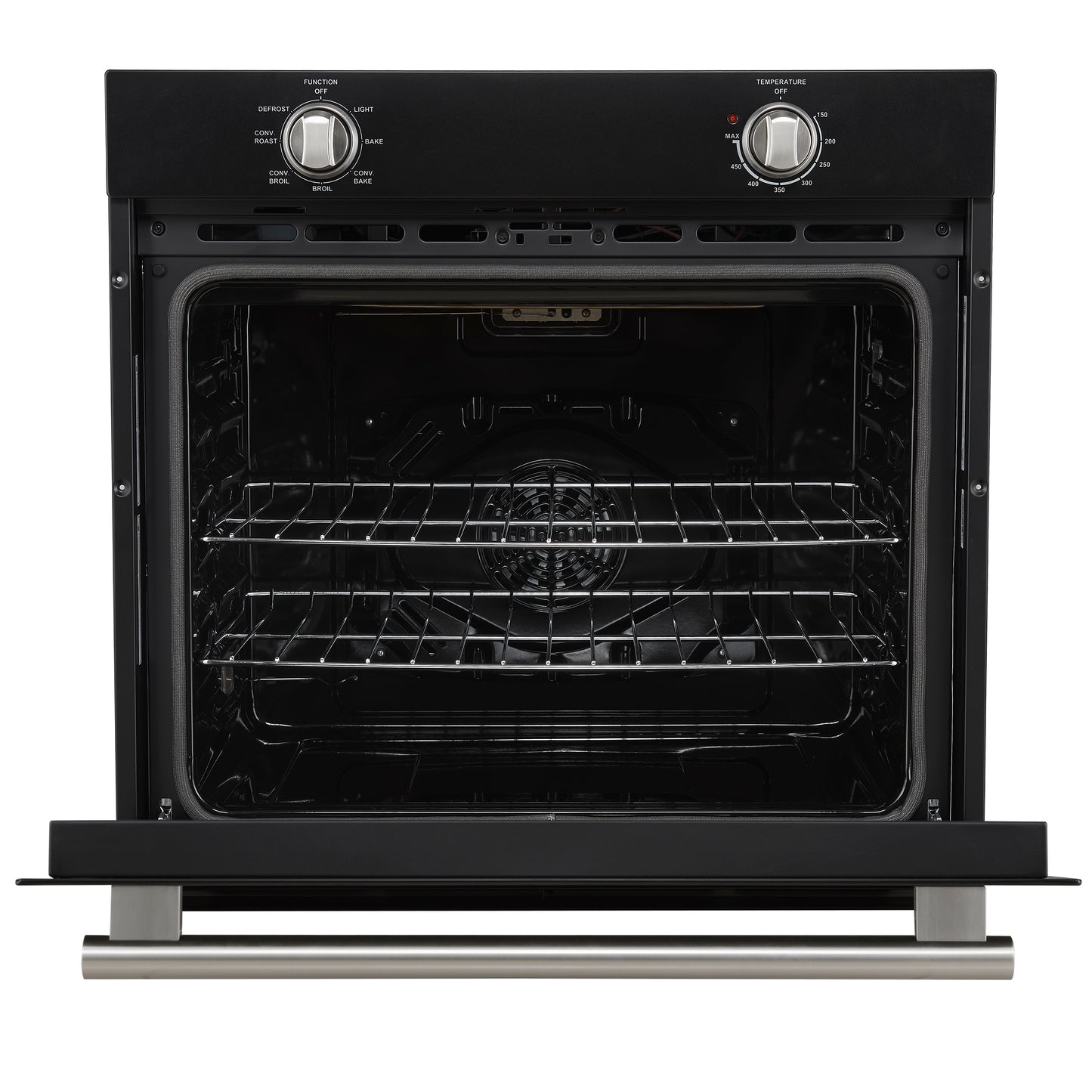 Forno Vomero 30-Inch Wall Oven, Black, 5 cu.ft Capacity, 3550 Watts Convection, Mechanical Controls, Manuel Steam Clean
