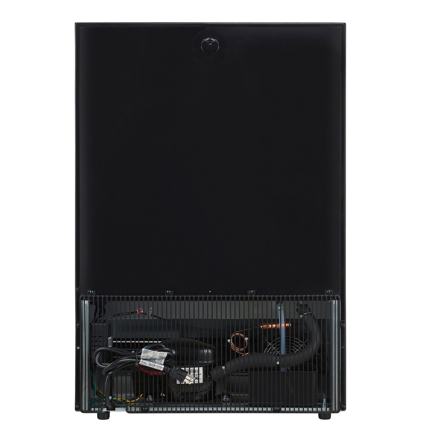 Forno Frescolino 24 Inch Beverage Cooler, White with Antique Brass Handles, with LED Lighting, Triple Glass Door, 188 Can Capacity, Built-In or Freestanding